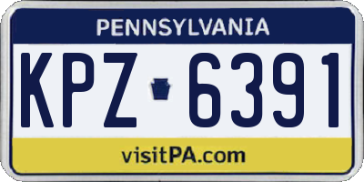 PA license plate KPZ6391