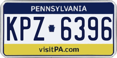 PA license plate KPZ6396