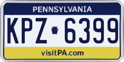 PA license plate KPZ6399