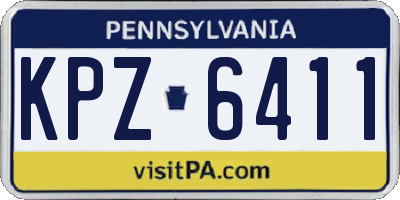 PA license plate KPZ6411