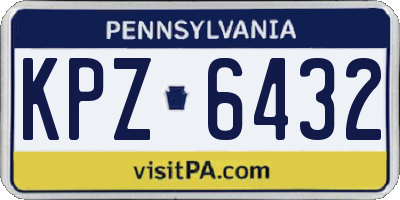 PA license plate KPZ6432