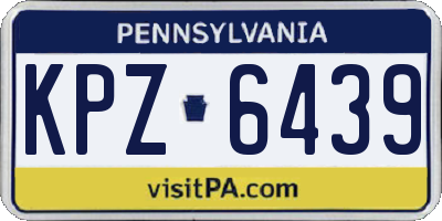 PA license plate KPZ6439