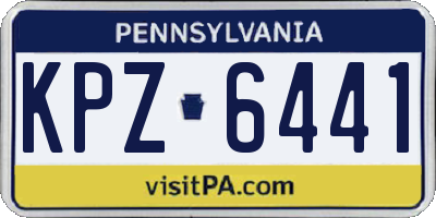 PA license plate KPZ6441