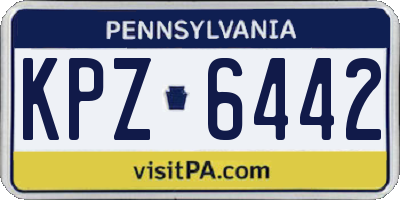 PA license plate KPZ6442