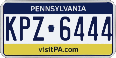 PA license plate KPZ6444