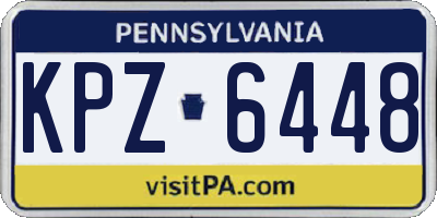 PA license plate KPZ6448