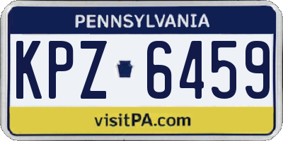 PA license plate KPZ6459