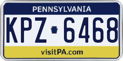 PA license plate KPZ6468