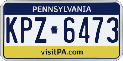 PA license plate KPZ6473
