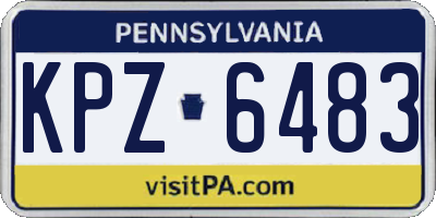 PA license plate KPZ6483