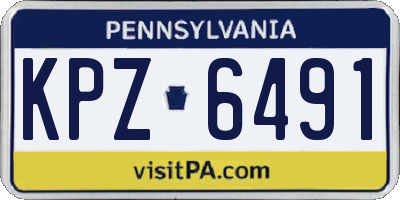 PA license plate KPZ6491