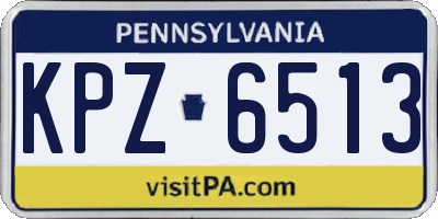 PA license plate KPZ6513