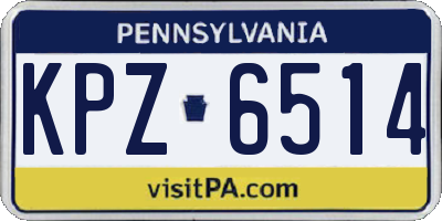 PA license plate KPZ6514