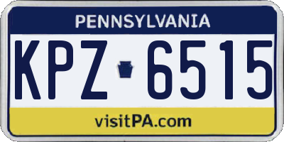 PA license plate KPZ6515
