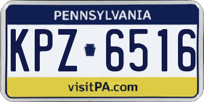 PA license plate KPZ6516