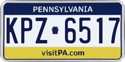 PA license plate KPZ6517