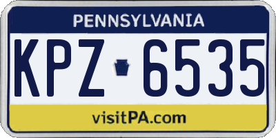 PA license plate KPZ6535