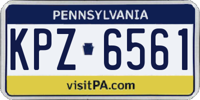 PA license plate KPZ6561