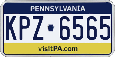PA license plate KPZ6565