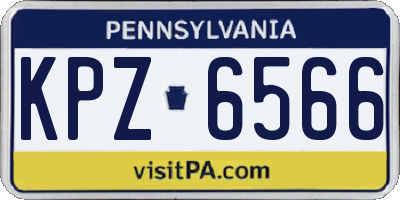 PA license plate KPZ6566