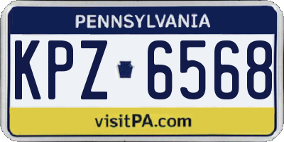 PA license plate KPZ6568
