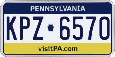PA license plate KPZ6570