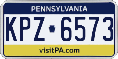 PA license plate KPZ6573