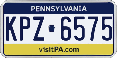 PA license plate KPZ6575
