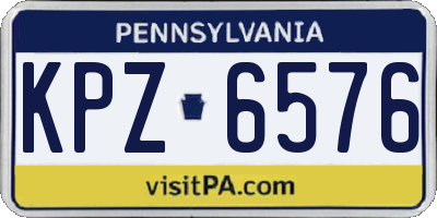 PA license plate KPZ6576