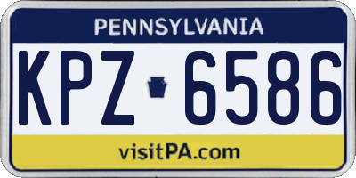 PA license plate KPZ6586