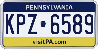 PA license plate KPZ6589