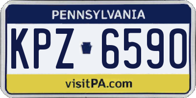PA license plate KPZ6590