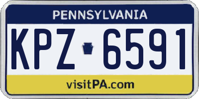 PA license plate KPZ6591