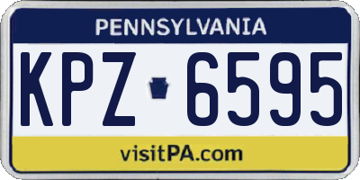 PA license plate KPZ6595