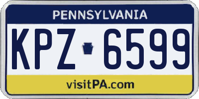 PA license plate KPZ6599