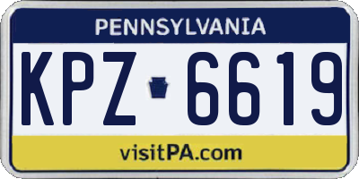 PA license plate KPZ6619