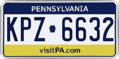 PA license plate KPZ6632