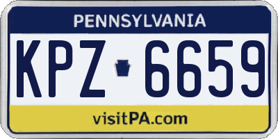 PA license plate KPZ6659