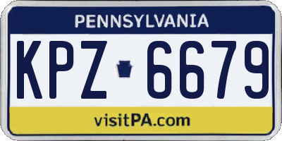 PA license plate KPZ6679