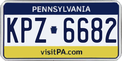 PA license plate KPZ6682
