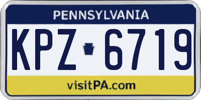 PA license plate KPZ6719