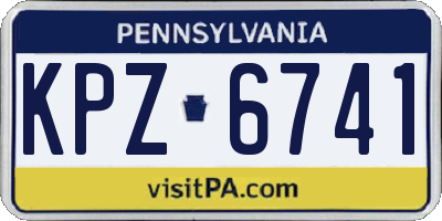 PA license plate KPZ6741