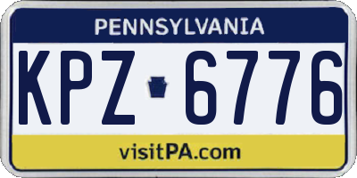 PA license plate KPZ6776