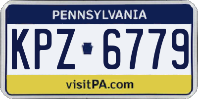 PA license plate KPZ6779