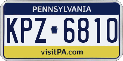 PA license plate KPZ6810