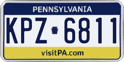 PA license plate KPZ6811