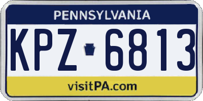 PA license plate KPZ6813