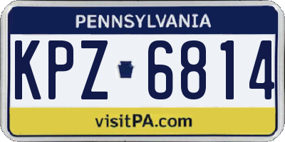 PA license plate KPZ6814