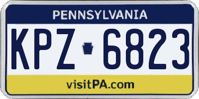 PA license plate KPZ6823