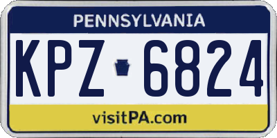 PA license plate KPZ6824